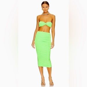 SER.O.YA Revolve Neon Green Midi Dress